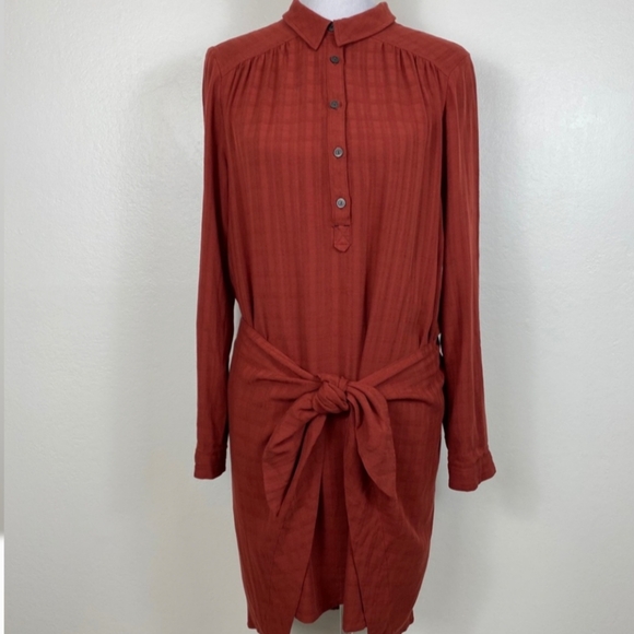 Anthropologie Maeve Bloomsbury Rust Dress Size 8 - Picture 3 of 7